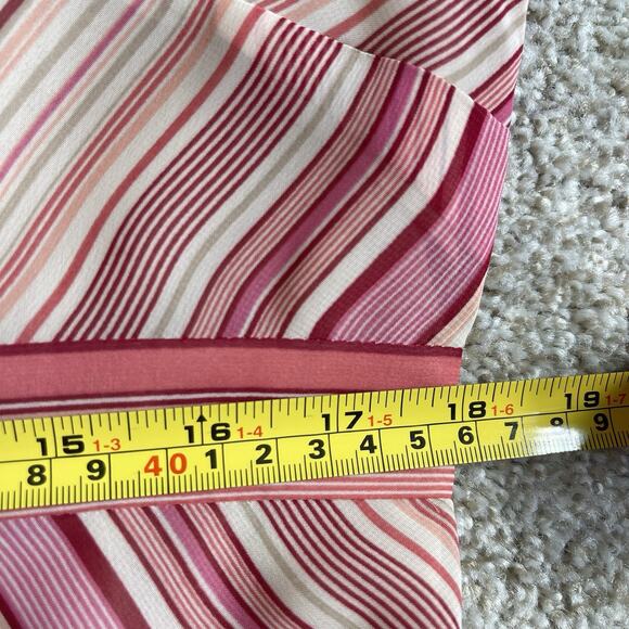 Vintage NWT Ann Taylor Loft Cowl Neck Spaghetti Strap Midi Y2K Dress Striped 14 - Picture 13 of 14